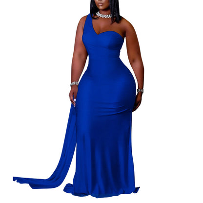 Solid Color Sheath - Long Slim Dress (7516664266840)