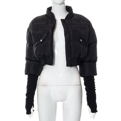 Slim-Fit Short Cotton Jacket - Long Sleeves (7516641656920)