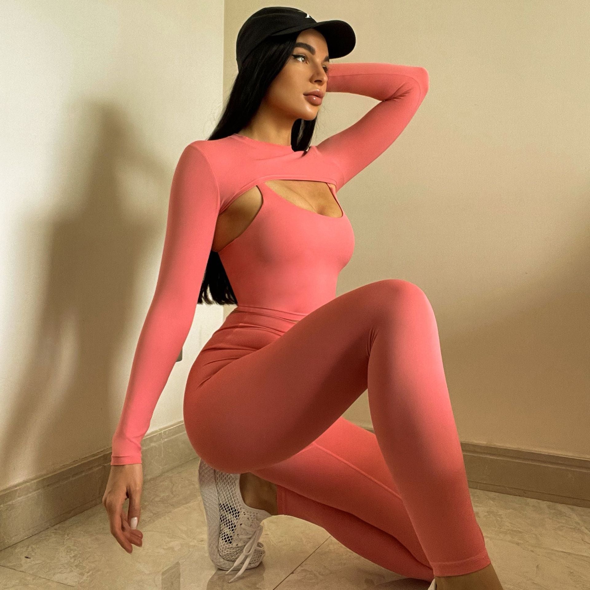 Sling Long Sleeves T-Shirt & Yoga Pants - Set (7516864446552)