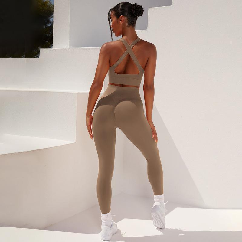 About Fitness - High-Waist Hip Lift Fitness Suit Set (7516861169752)