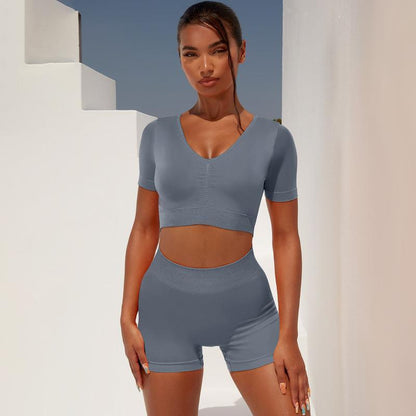 About Fitness - High-Waist Hip Lift Fitness Suit Set (7516861169752)