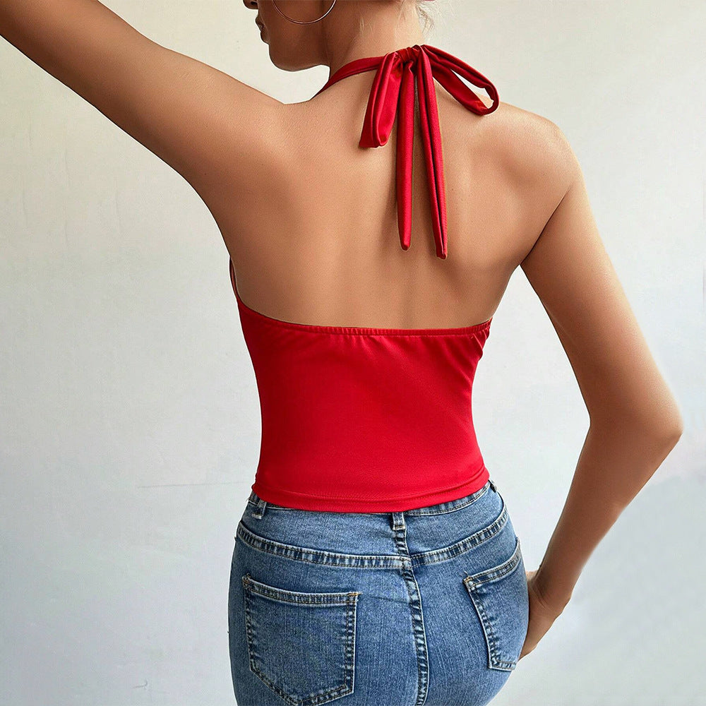 Slim-Fit Backless Halter Top