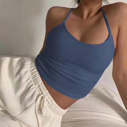 Basic Knitted Halter Vest Top