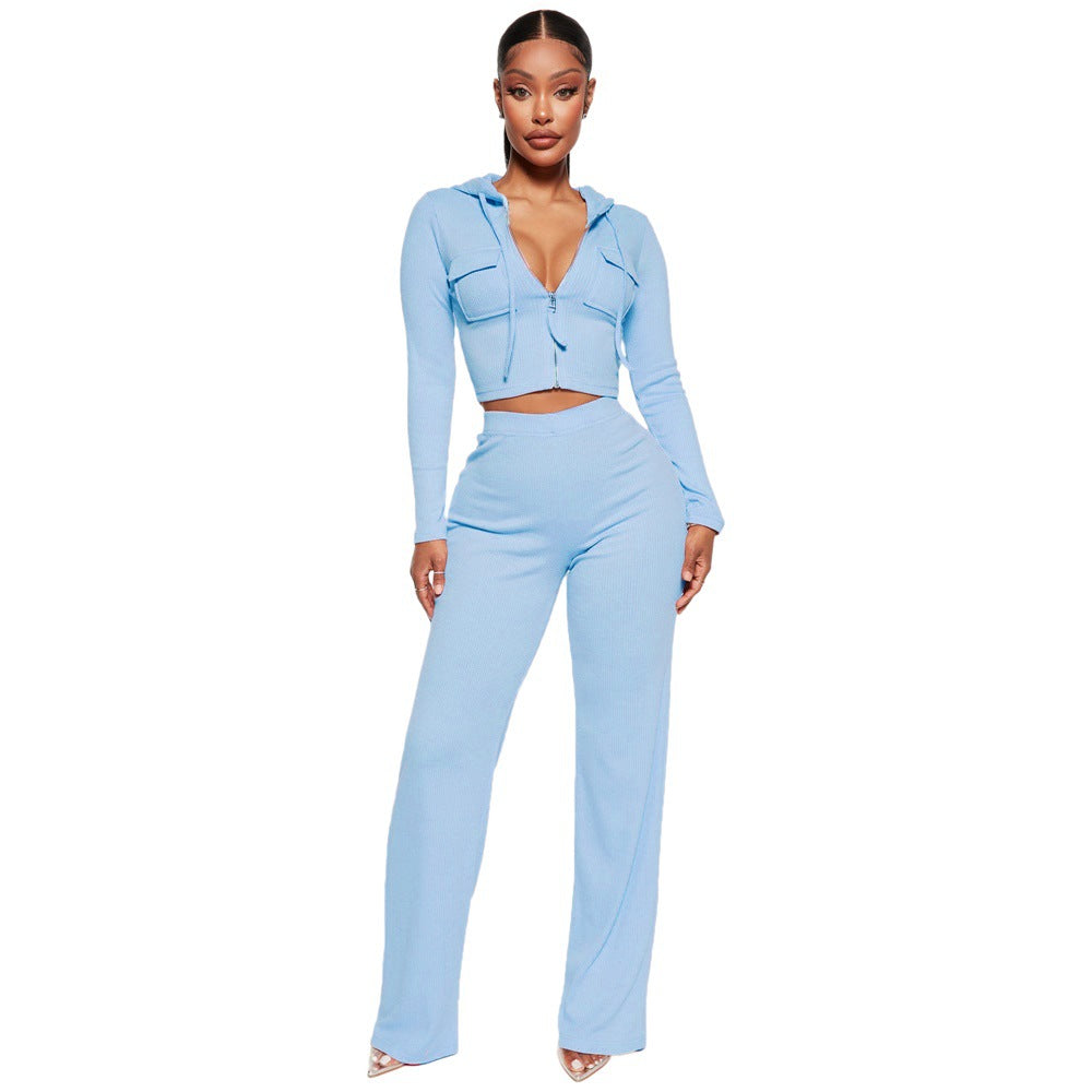Another Comfy Set - Knitted Hooded Cardigan Two-Piece Set (7516850880600)
