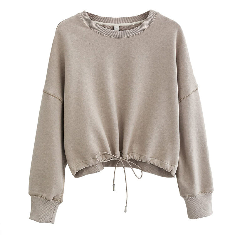 Cinched - Drawstring Pullover Cropped Top (7517823303768)