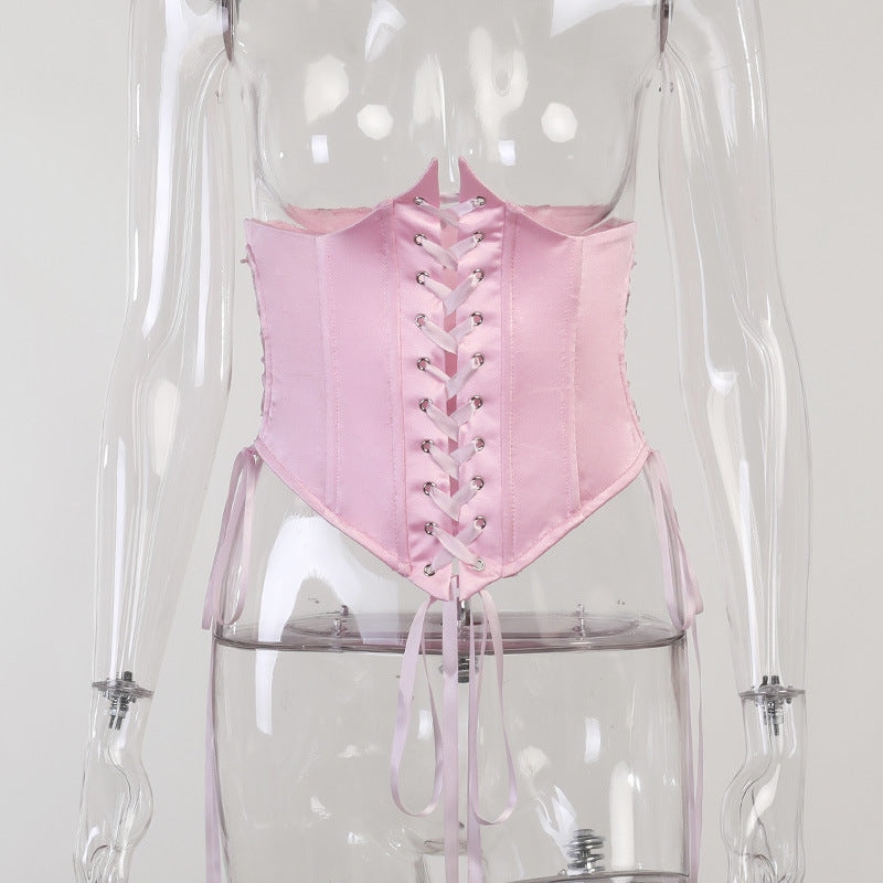 Chiffon Off-Shoulder Corset Two-Piece Dress