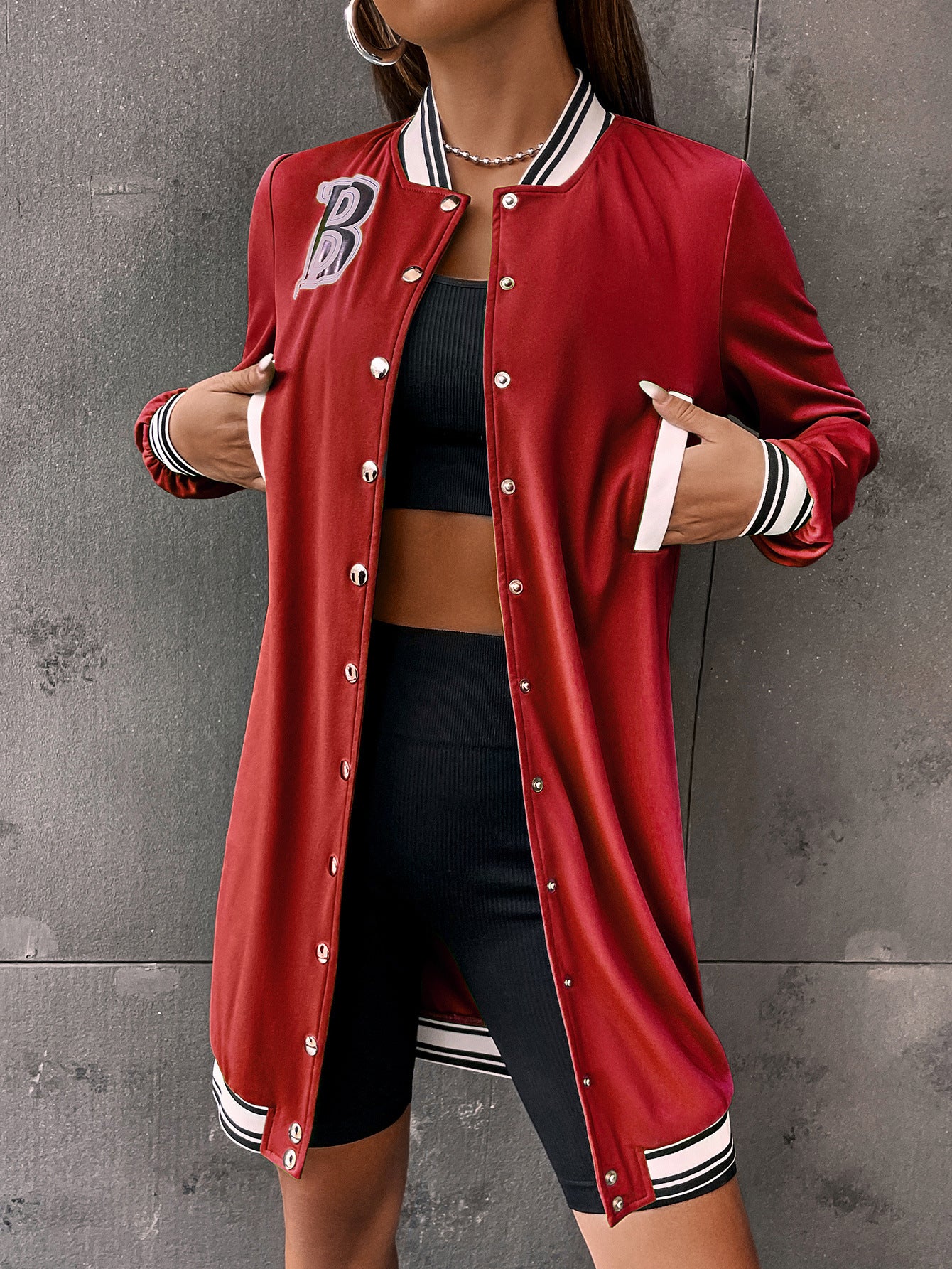 Solid Color Varsity Sports Dress (7524754456664)
