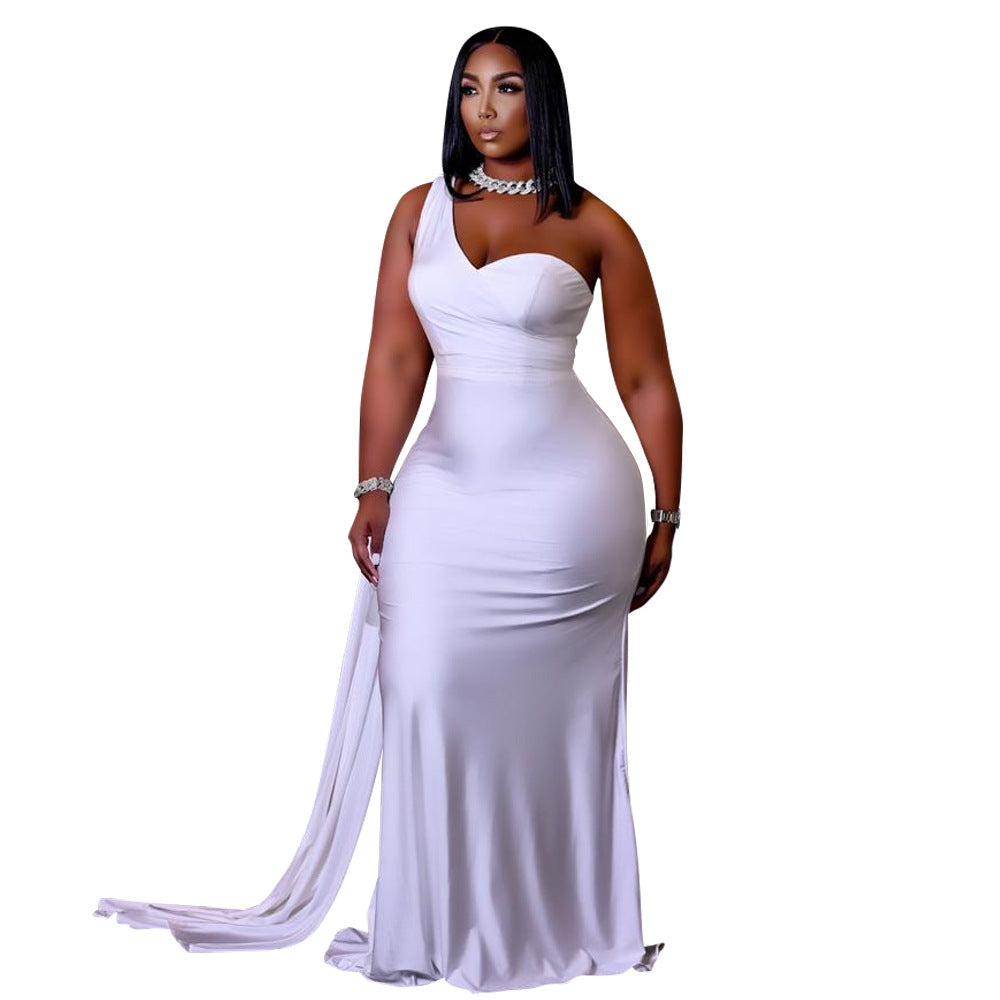 Solid Color Sheath - Long Slim Dress (7516664266840)