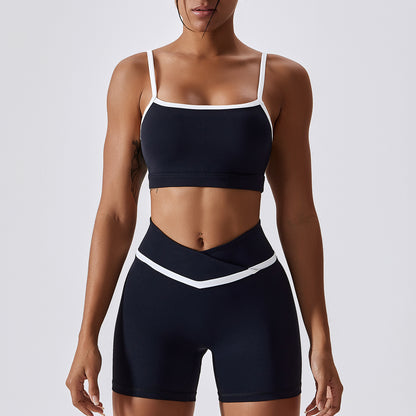 Patchwork High-Low Contrast Color - Yoga Two-Piece Set (7516856942680)