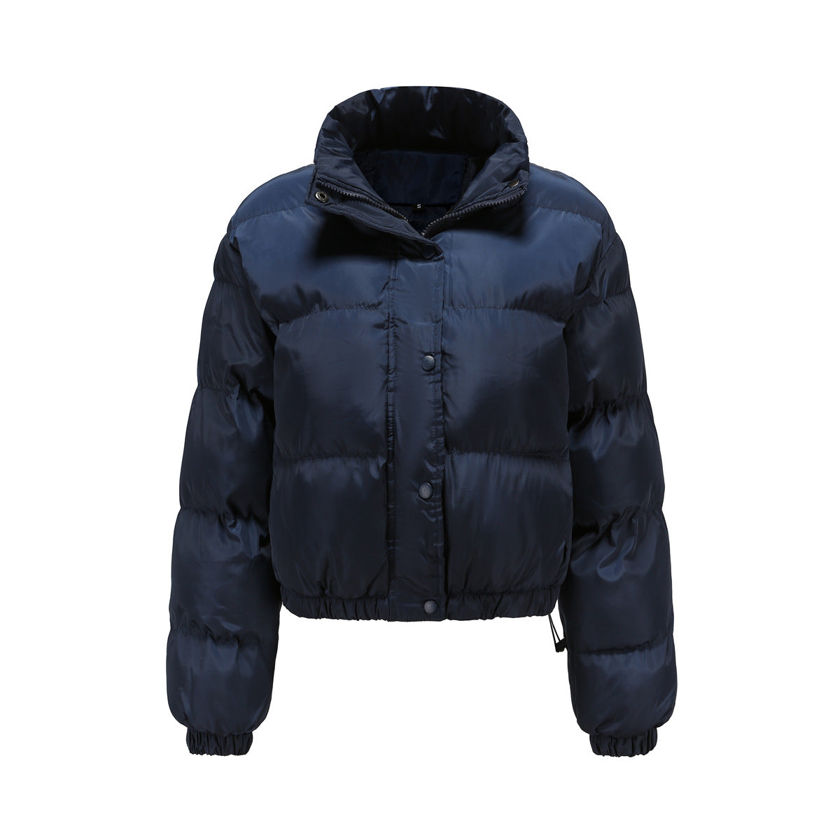 Short Cotton Jacket Long Sleeves High Collar Cotton-Padded Coat (7516616294488)
