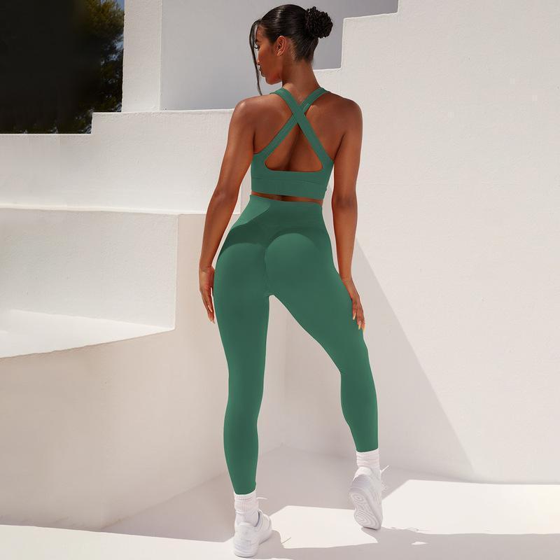 About Fitness - High-Waist Hip Lift Fitness Suit Set (7516861169752)