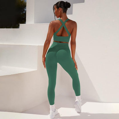 About Fitness - High-Waist Hip Lift Fitness Suit Set (7516861169752)