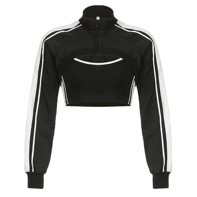 Locomotive Striped - Woven Stitching Inner Two-Piece Top (7518642700376)