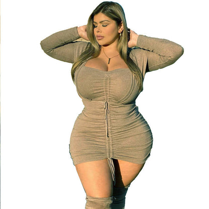 Ruched Mini Dress (7516523102296)