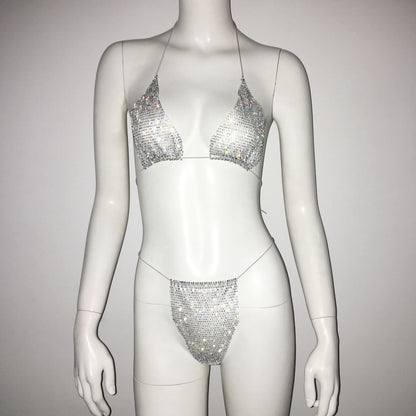 Rhinestones Carnival - Lace-Up Swimset (7516578512984)