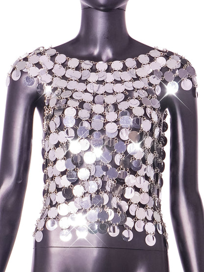 Sequin Vest Style Top (7517612834904)