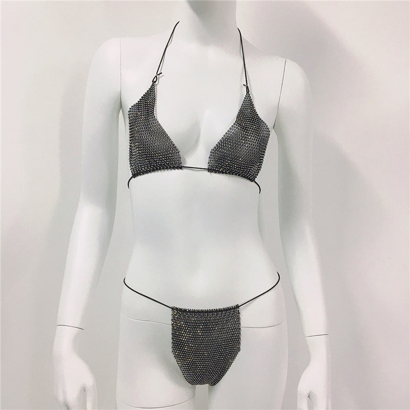 Rhinestones Carnival - Lace-Up Swimset (7516578512984)