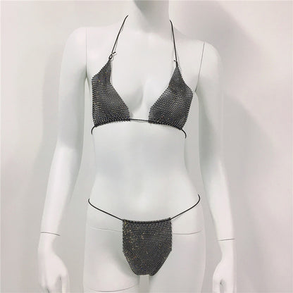 Rhinestones Carnival - Lace-Up Swimset (7516578512984)