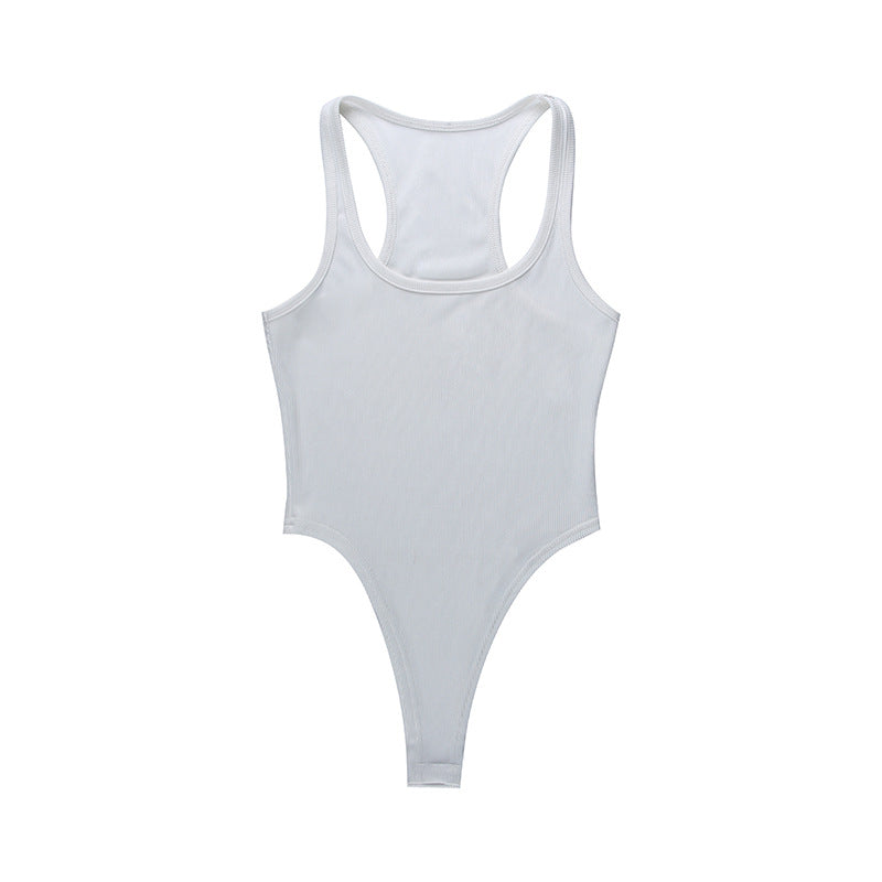 Knitted Sleeveless Sports Halter Romper