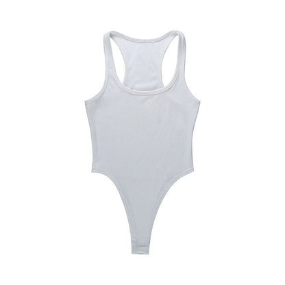 Knitted Sleeveless Sports Halter Romper