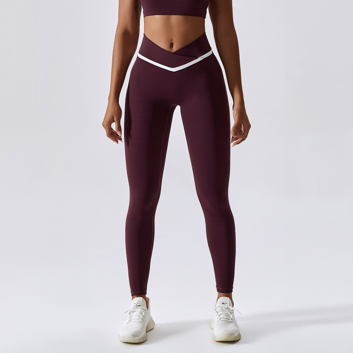 Faux Thong-Line High-Waist Yoga Pants (7524819239000)
