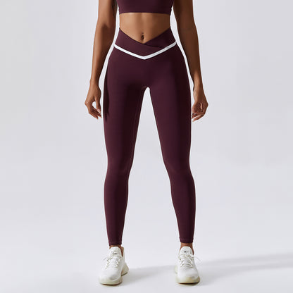 Faux Thong-Line High-Waist Yoga Pants (7524819239000)