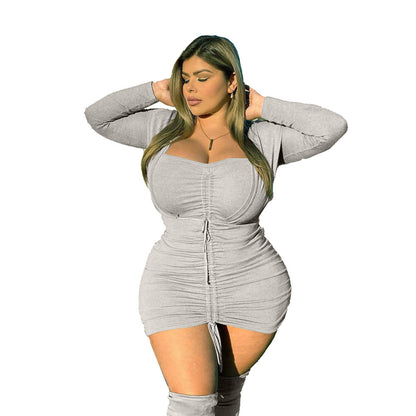 Ruched Mini Dress (7516523102296)