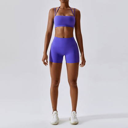 Double Straps - Sports Cami & Yoga Bottoms Set (7516858941528)