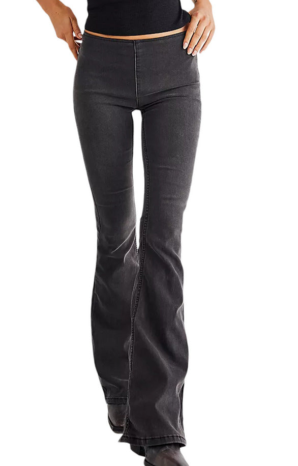Flared Mid-Waist Denim Jeans