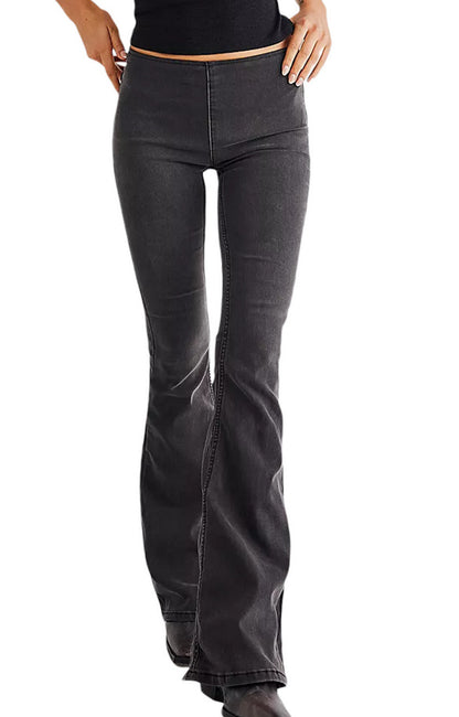 Flared Mid-Waist Denim Jeans