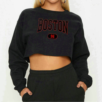 BOSTON Graphic Printing Cropped Long Sleeves Sweater (7517821632600)