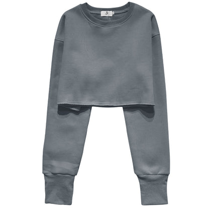 Such A Cotton-T - Fleece Lined Pullover Long Sleeves Sweatshirt Sweater (7517822091352)