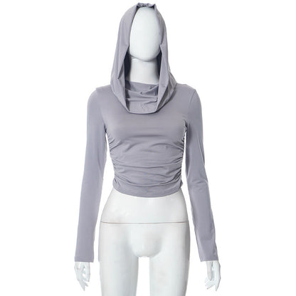 Hooded - Cropped Hooded T-Shirt Top (7516558524504)