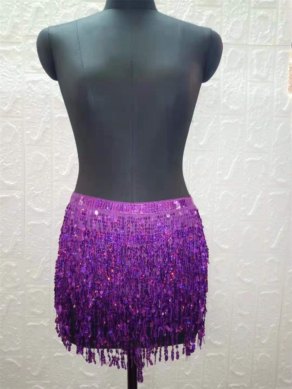 Sequin Tassel Lace-Up Skirt
