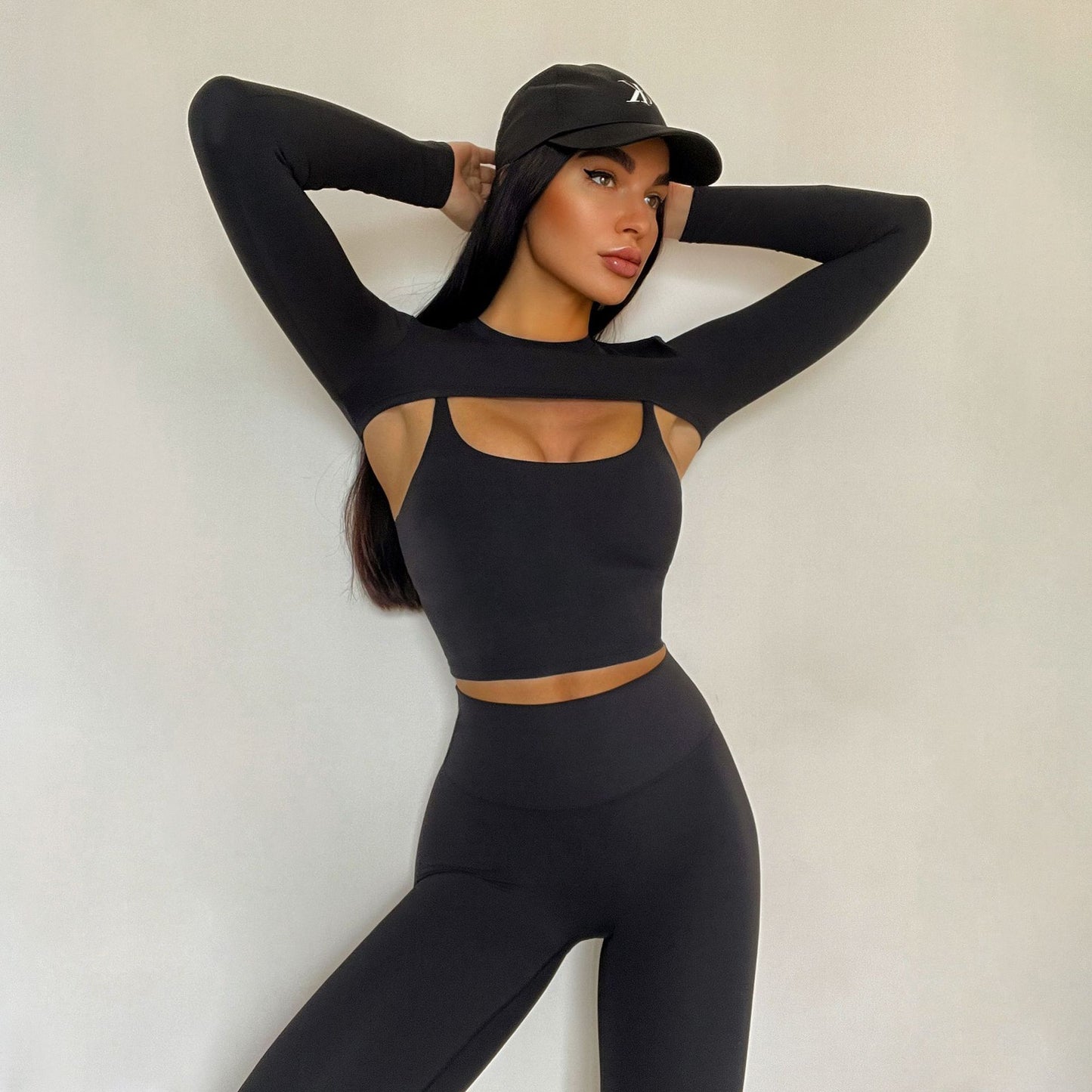 Sling Long Sleeves T-Shirt & Yoga Pants - Set (7516864446552)