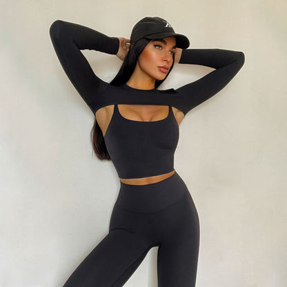 Sling Long Sleeves T-Shirt & Yoga Pants - Set (7516864446552)
