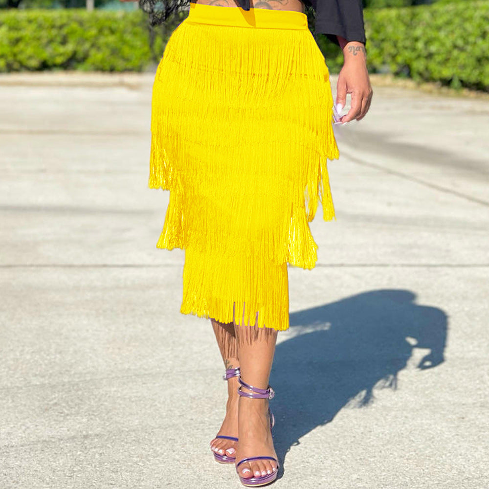 Tassel Mid-Length Skirt