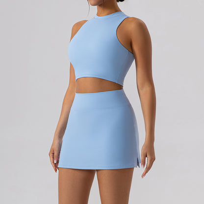 Slim-Fit Sheath Two-Piece Skort Set