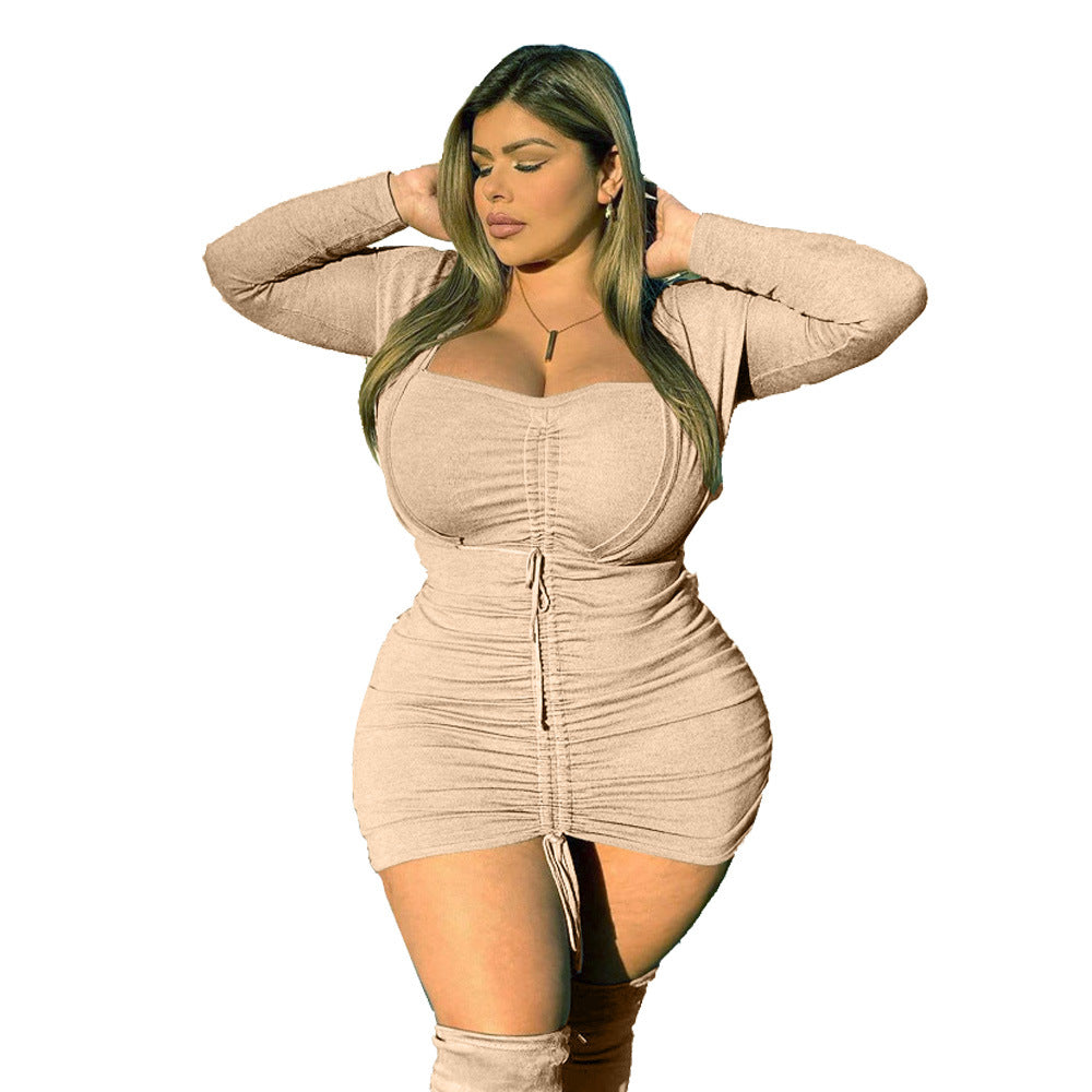 Ruched Mini Dress (7516523102296)