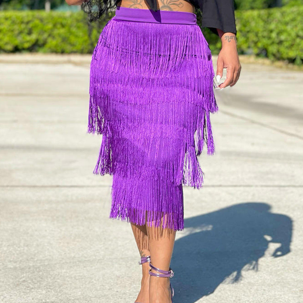 Tassel Mid-Length Skirt