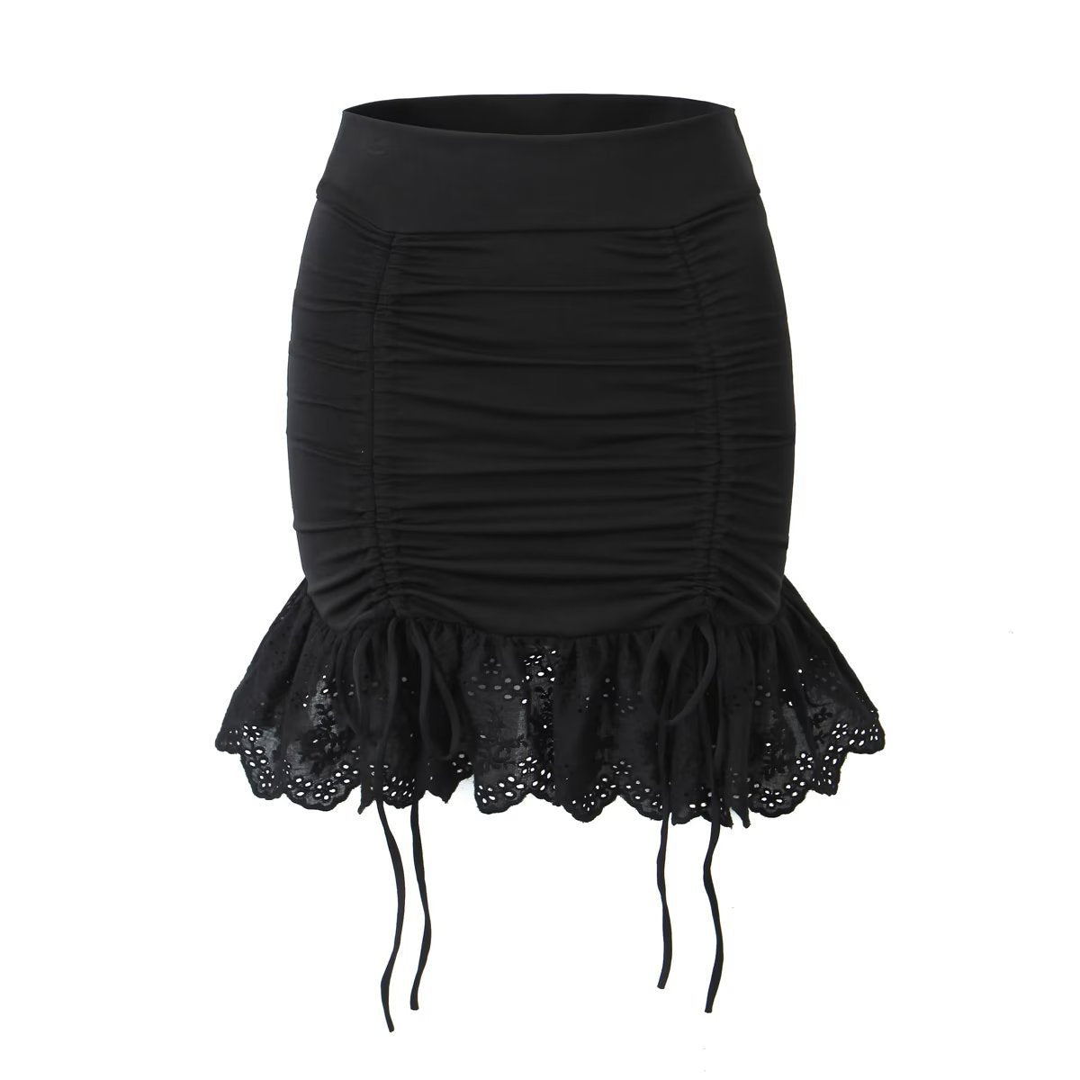 Drawstring Lace Hip Skirt
