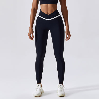 Faux Thong-Line High-Waist Yoga Pants (7524819239000)