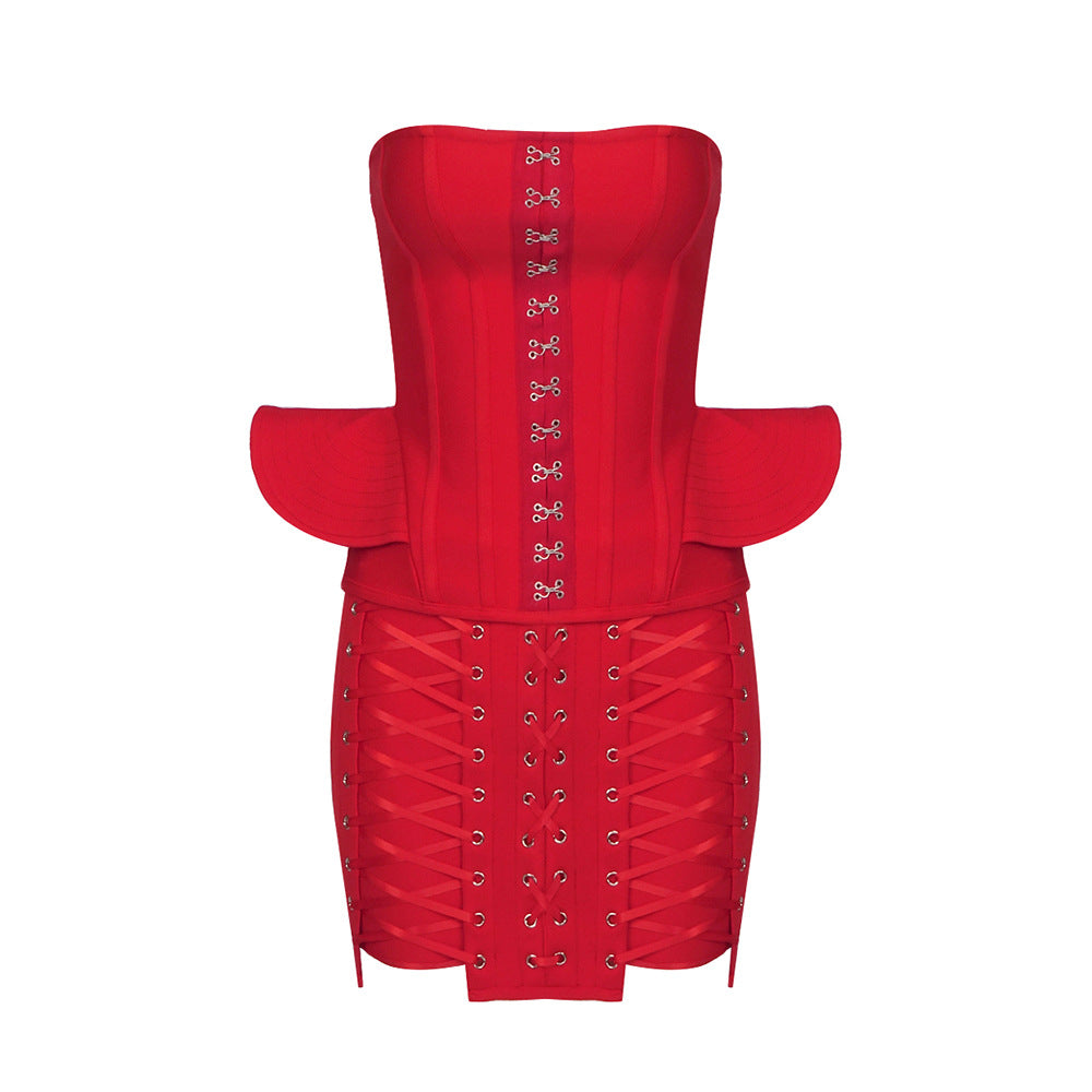 White/Red Cross Eyelet Two-Piece Set (7524282728536)