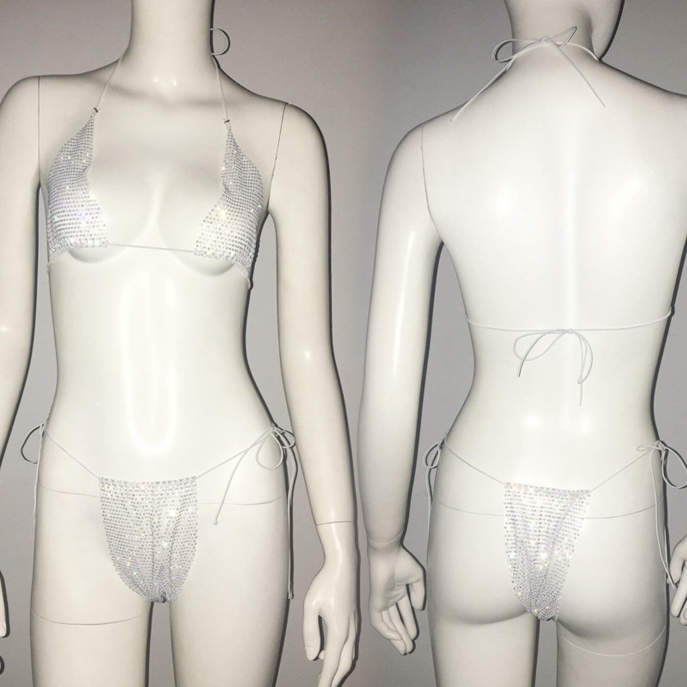 Rhinestones Carnival - Lace-Up Swimset (7516578512984)