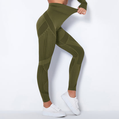 Hip Lifting Stretch Tight Bodybuilding Bottoming Shaping Sports Pants Seamless Yoga Pants (7525023875160)