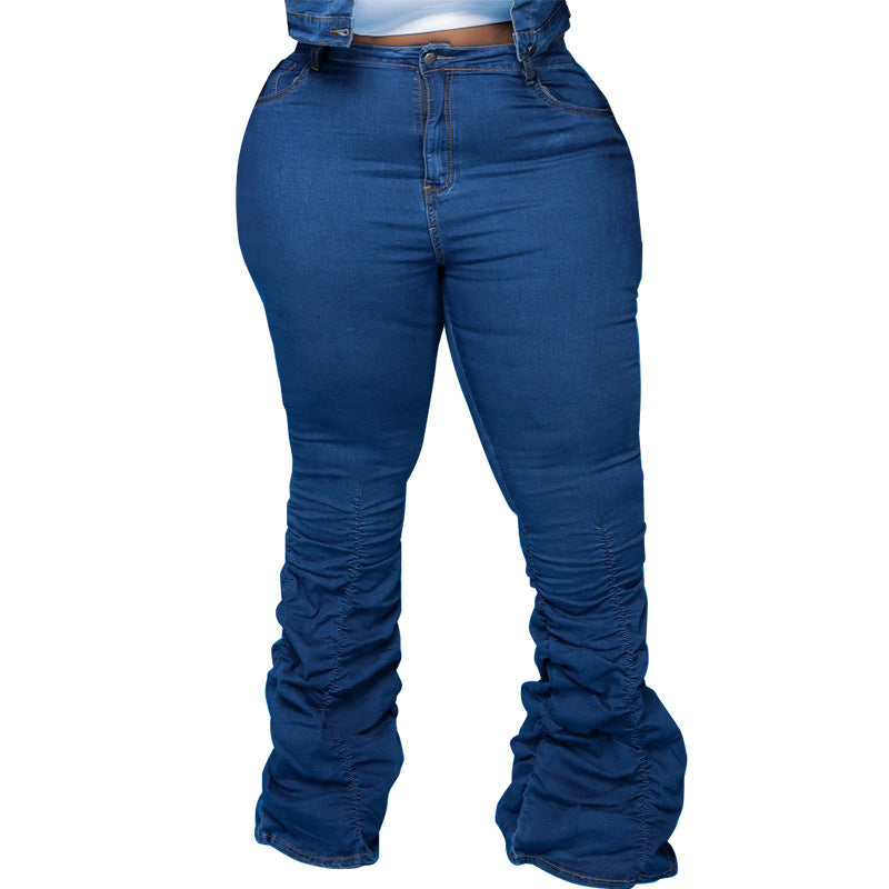 Pleat Piles - Denim Two-Piece Pleated Pile Pants & Top (7516547186776)