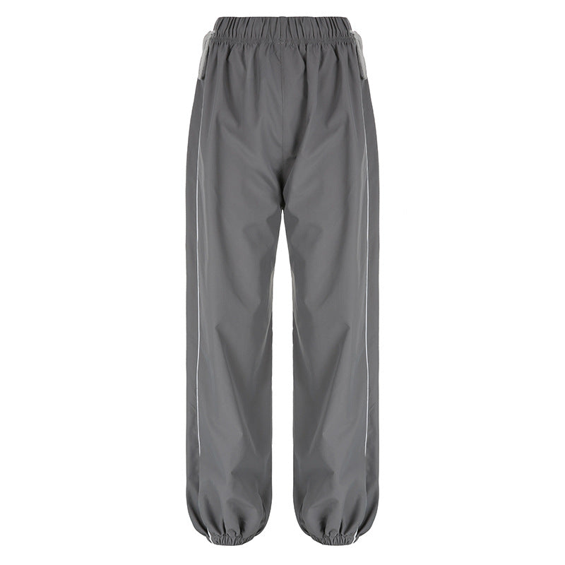 Bow-Line Stitching Woven Pants