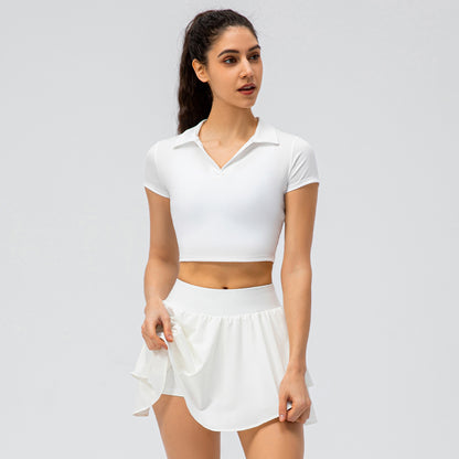 Active Top & Tennis Skirt Set - Short-Sleeves (7516821422168)