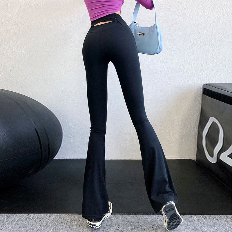 Shark Cuffs - High-Waist Slim-Fit Shark/Long Yoga Pants (7520612122712)