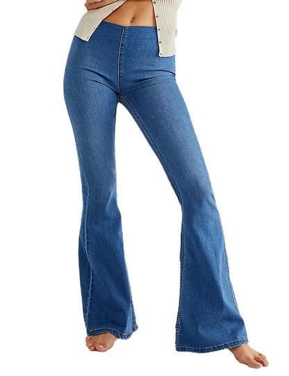 Flared Mid-Waist Denim Jeans
